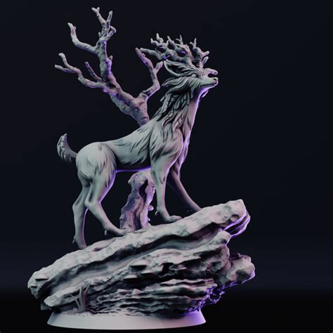 3D Printable Cervine Fox | Mythical Fox Deer by The Forge of Many Things