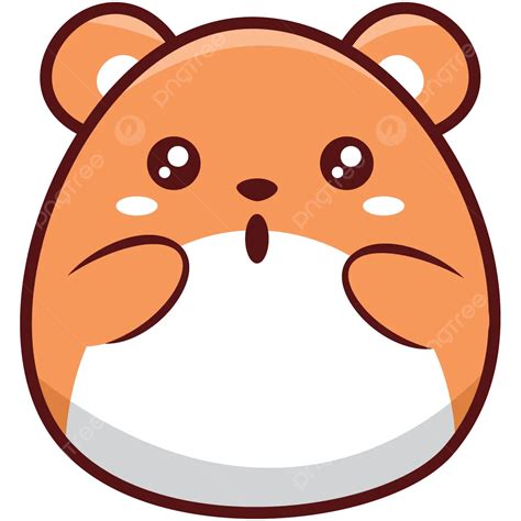 Hamster Yang Terkejut Vektor Terkejut Hamster Imut Png Dan Vektor