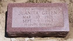 Juanita Burrow Green 1925 1963 Mémorial Find a Grave