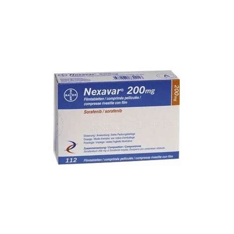 Nexavar Sorafenib 200 Mg Tablets For Hospital Packaging Size 112