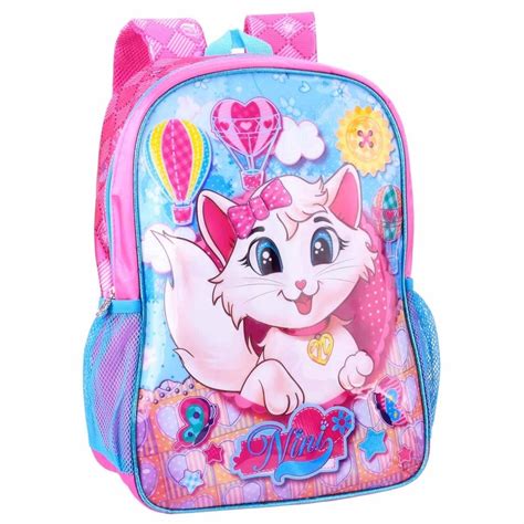 Mochila Infantil Gatinha Nini Clio Universit Ria Papelaria Ltda