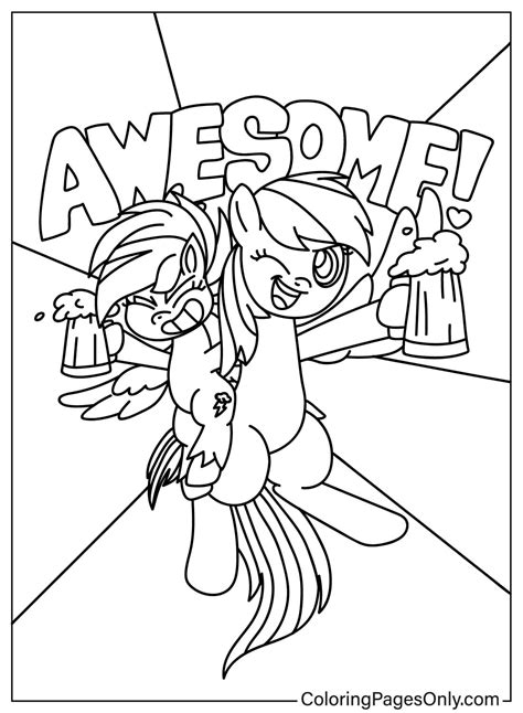 Coloring Page Rainbow Dash - Free Printable Coloring Pages