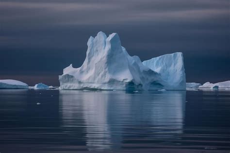 Premium Photo | Majestic icebergs floating in nordic see generative ai