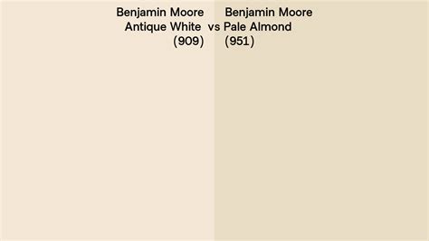 Benjamin Moore Antique White Vs Pale Almond Side By Side Comparison