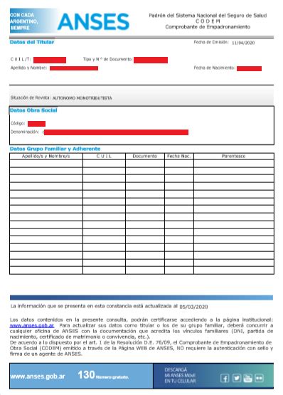 Codem Anses Como Sacar El Codem Descargar E Imprimir