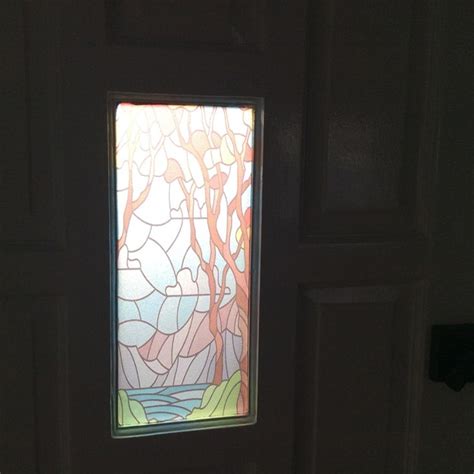 Custom Size Stained Glass Window Film Electrostatic Heat Proof Privacy Protection Reusable