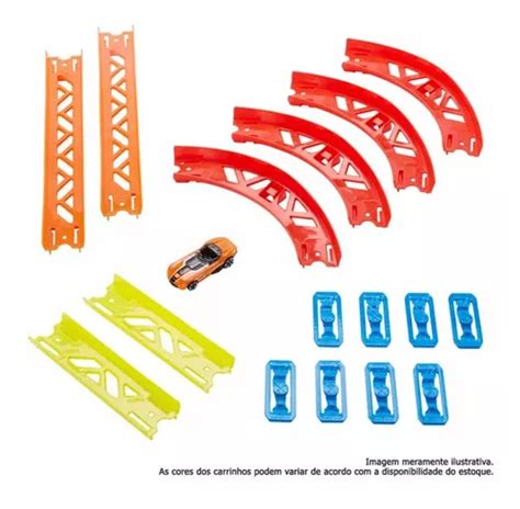 Hot Wheels Track Builder Pista De Curvas Premium Glc Mat Mercadolibre