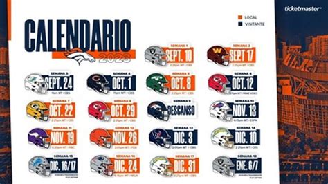 El Calendario 2023 De La Nfl Maestros En La Creación De Productos