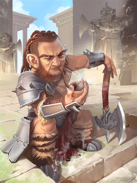 Artstation Gnome Barbarian