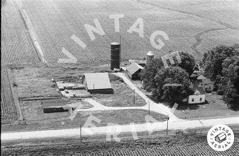 Vintage Aerial Illinois Rock Island County Aro