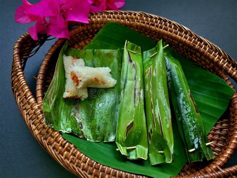 Pulut Panggang Malaysia Traditional Cake Stock Image - Image of plant ...