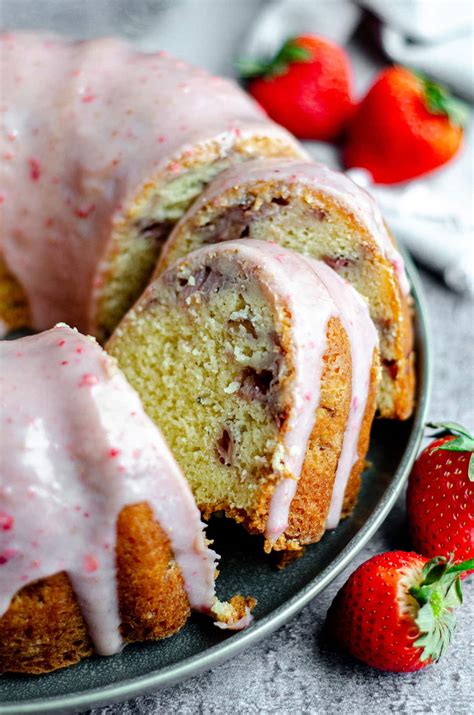 BEST Strawberry Bundt Cake Recipe Fresh April Flours