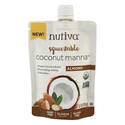 Nutiva Squeezable Organic Coconut Manna Almond Coconut Butter 6 2 Oz