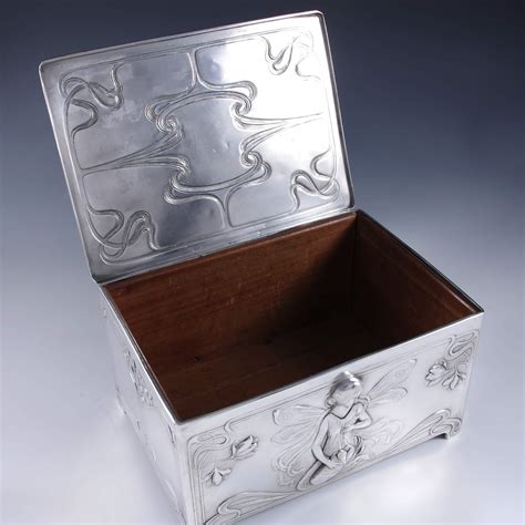 Titus Omega Wmf Art Nouveau Silver Plate Cigar Box