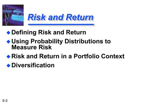 Risk And Return Ppt