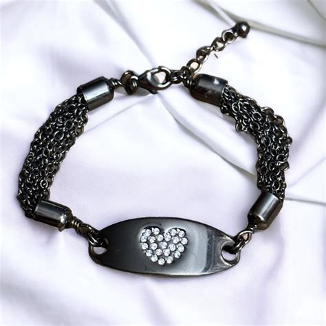 Lia Sophia Jewelry Lia Sophia Love Note Gunmetal Heart Plate