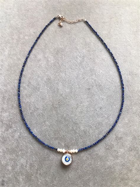 Lapis Lazuli Evil Eye Necklace Rs567 Necklace Nazar Kolyeler Category