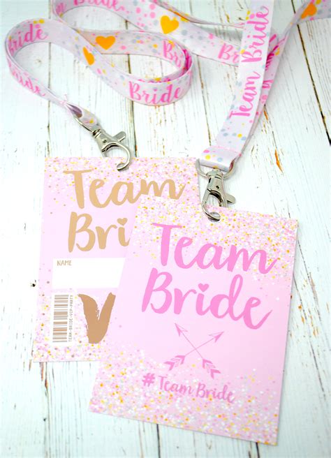 Rose Gold Team Bride Vip Pass Hen Party Lanyards Wedfest