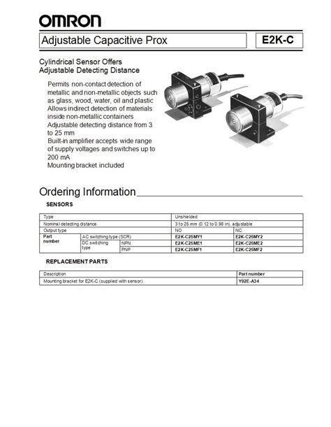 Business Industrial Sensors C1A30AF1 M Details About Capacitive