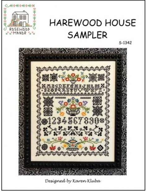 Harewood House Sampler Rosewood Manor Cross Stitch Pattern Etsy