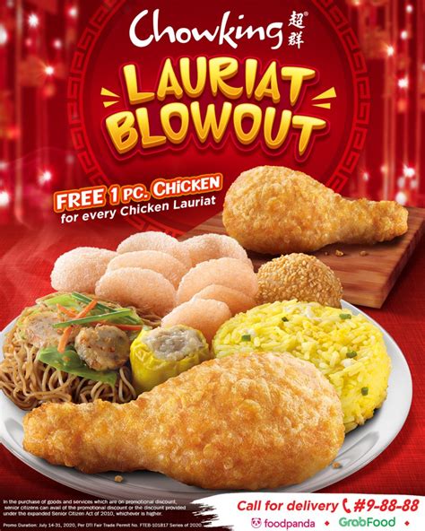 Chowking Chicken Lauriat Blow Out Until July 31 2020