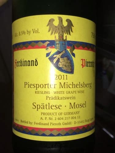 Pieroth Piesporter Michelsberg Riesling Sp Tlese Vivino Us