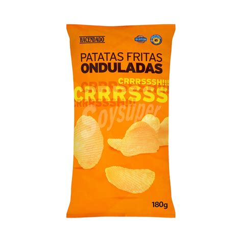 Hacendado Patatas Fritas Onduladas Paquete 180 G