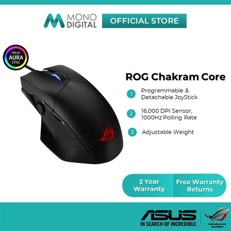 Asus Rog Chakram Chakram Core Rgb Wired Wireless Gaming Mouse With Qi