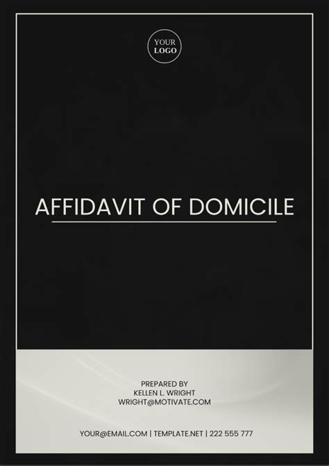 Free New Hampshire Affidavit Of Domicile Template Edit Online