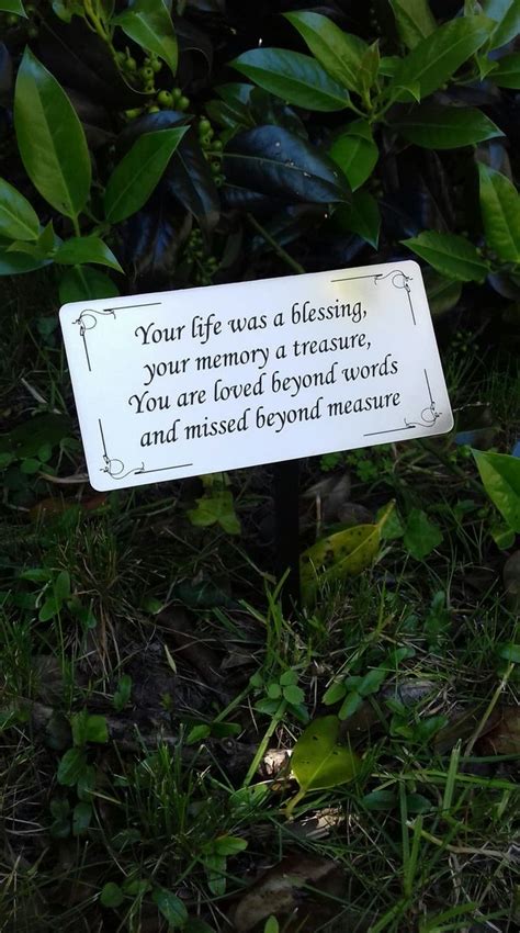 Memorial Grave Plaque Cremation Marker Remembrance Marker Cemetery Plaque | Grave plaques ...