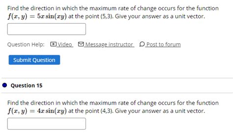 Solved Find The Direction In Which The Maximum Rate Of Chegg