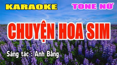 Karaoke Chuy N Hoa Sim Tone N Bo Music Youtube