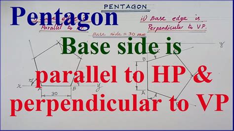 Pentagon Base Side Parallel To HP Perpendicular To VP YouTube