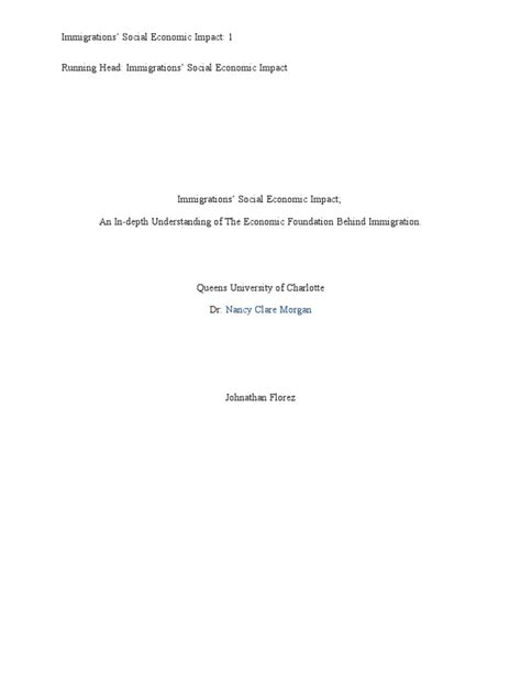 Immigration Research Paper 1 Immigration Illegal Immigration