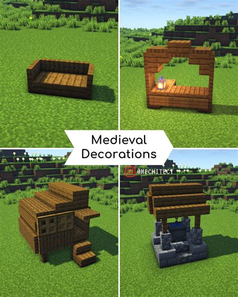 Minecraft Medieval Decoration Ideas | Minecraft medieval, Minecraft ...