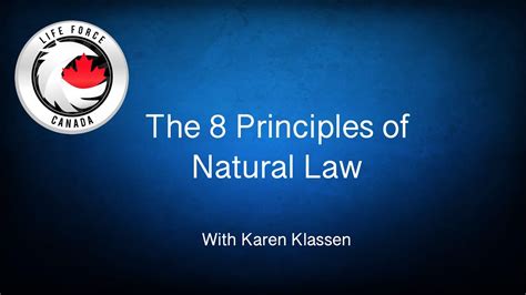 90 8 Principles Of Natural Law A Path To Self Governance Youtube