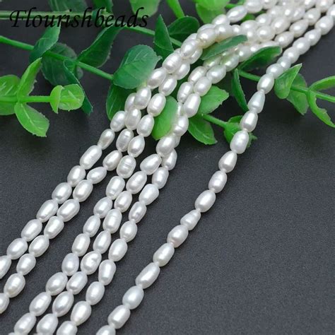 High Quality Mm Natural Freshwater Rice Shape Pearl Loose Beads Diy