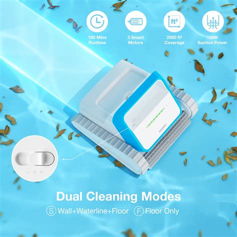 SMOROBOT Tank X1C Cordless Robotic Pool Vacuum For Inground Pools Wall