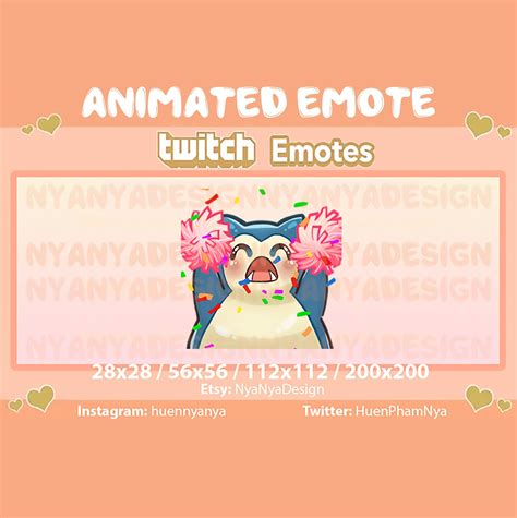 Twitch Animated Emote Kawaii Pokemo Emote Cute Snorlax Etsy