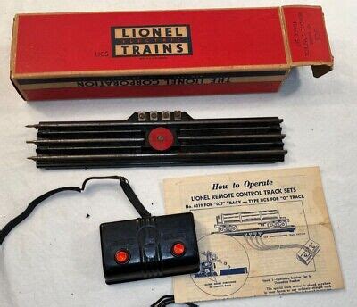 Vintage Lionel Ucs O Gauge Remote Control Track W Box Instructions