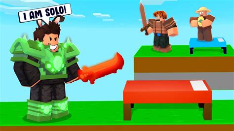 Solo Mode On Duos In Roblox Bedwars Youtube