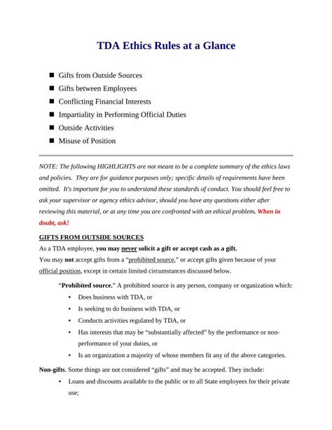 Pdf Tda Ethics Rules At A Glance Dokumen Tips