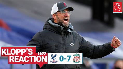 Jürgen Klopp s verdict as ruthless Reds put seven past Palace YouTube