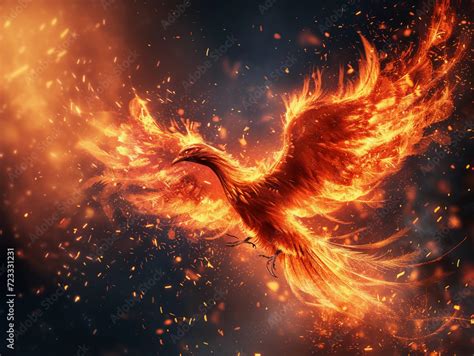 Phoenix Rising From Ashes A Metaphor For Rebirth And Recovery With