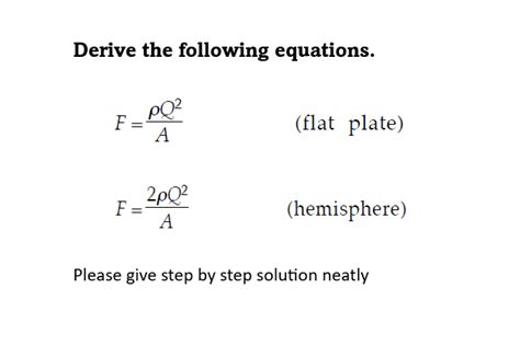 Solved Derive The Following Equations F A Q Flat Plate Chegg