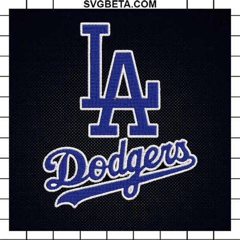 Los Angeles Dodgers Embroidery Design Dodgers Logo Embroidery Files