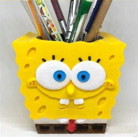 Archivo Stl Lapicero Bob Esponja Modelo Para Descargar Y Imprimir En