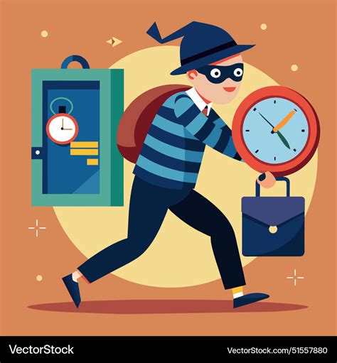 Steal time productivity or procrastination Vector Image