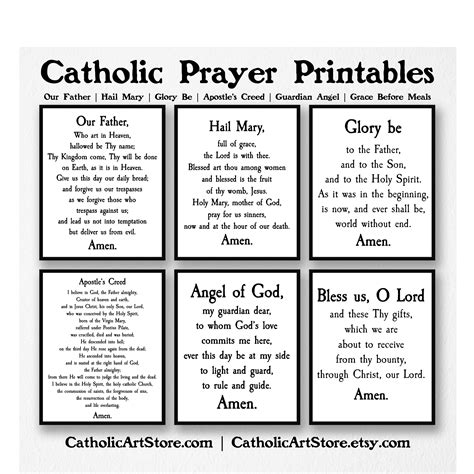 Printable Catholic Prayer Cards