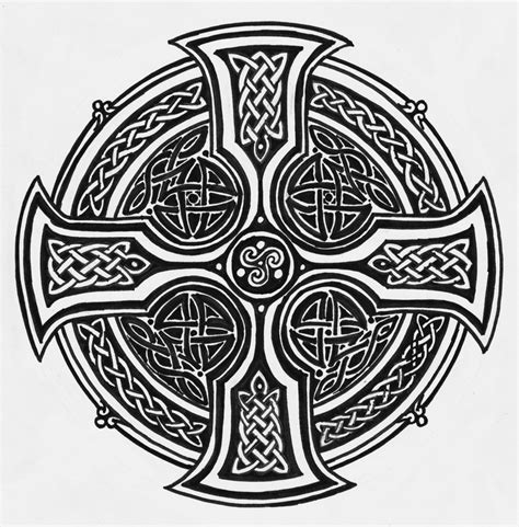 An Old Fashioned Celtic Cross With Intricate Designs